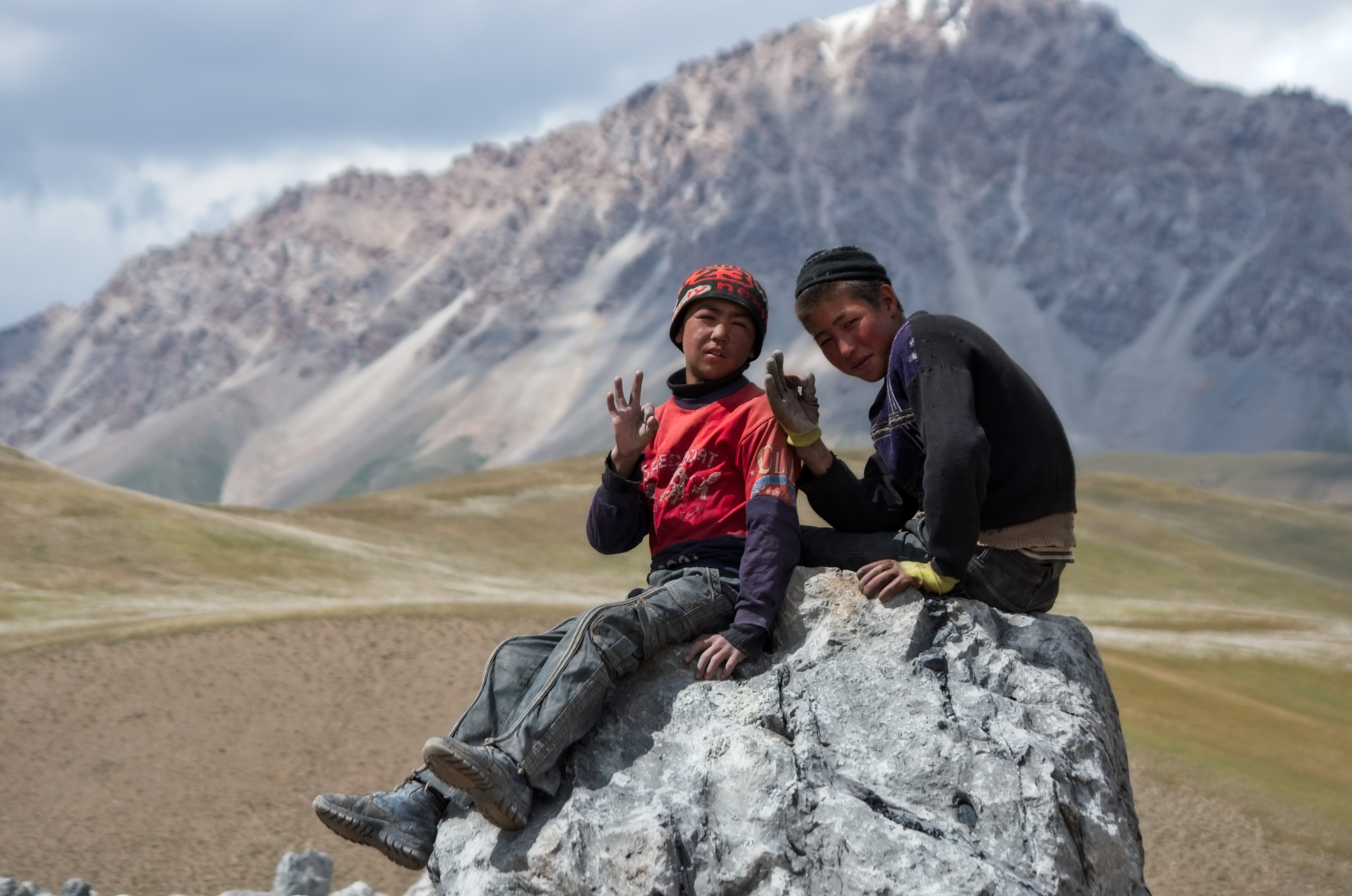 slag heap and summer pasture near Sary Moghul, 2012