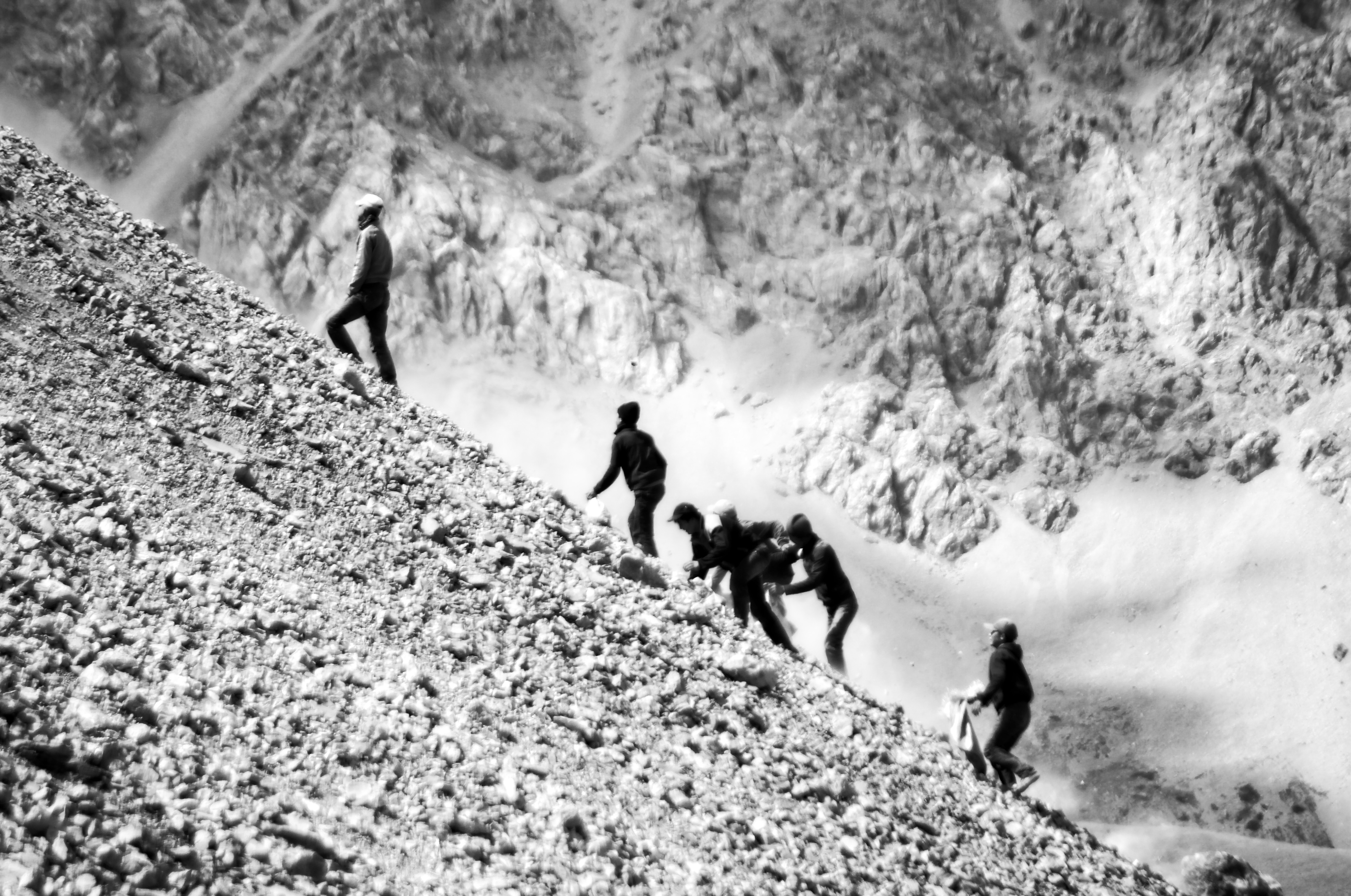 slag heap and summer pasture near Sary Moghul, 2012