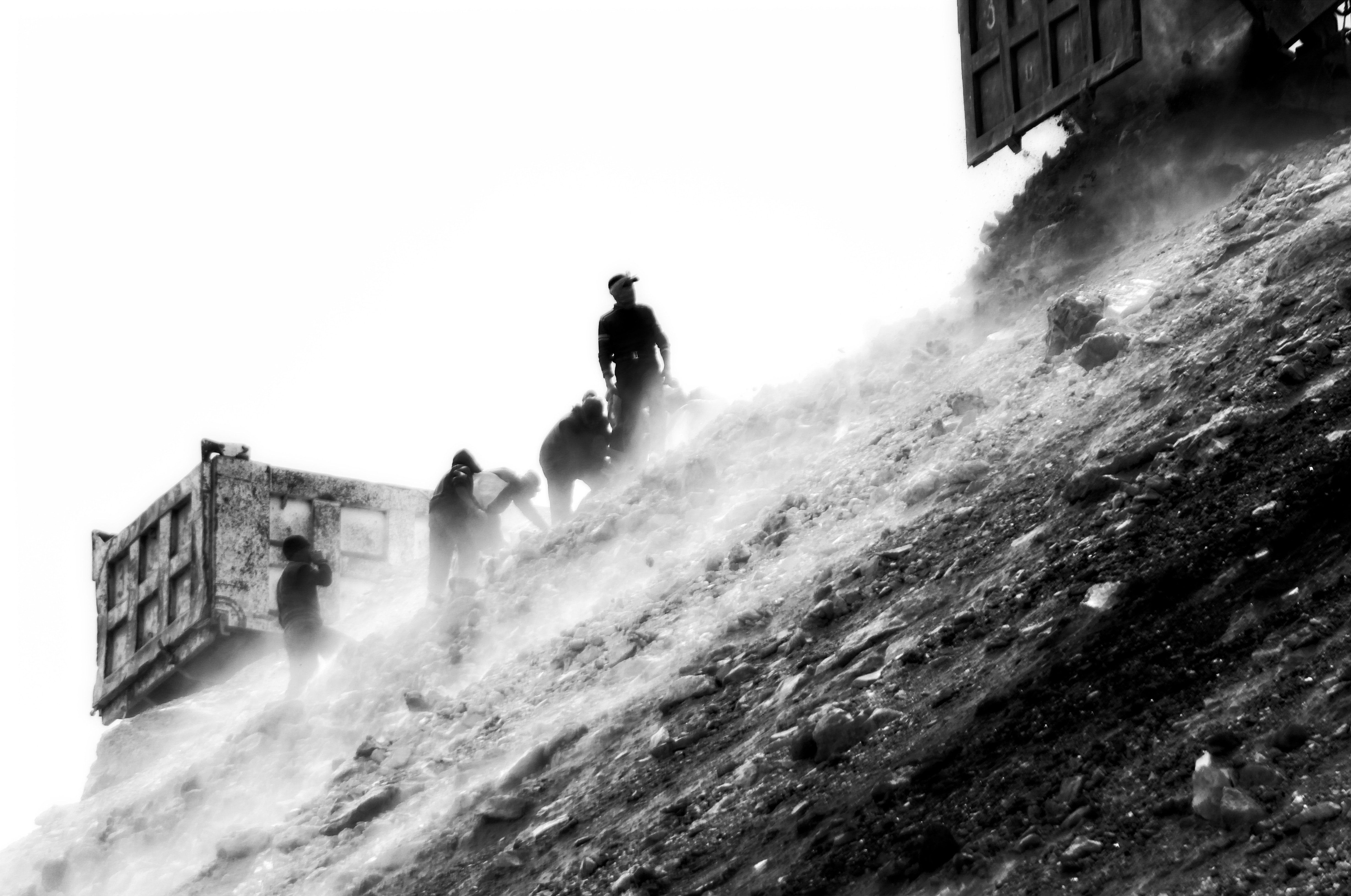 slag heap and summer pasture near Sary Moghul, 2012