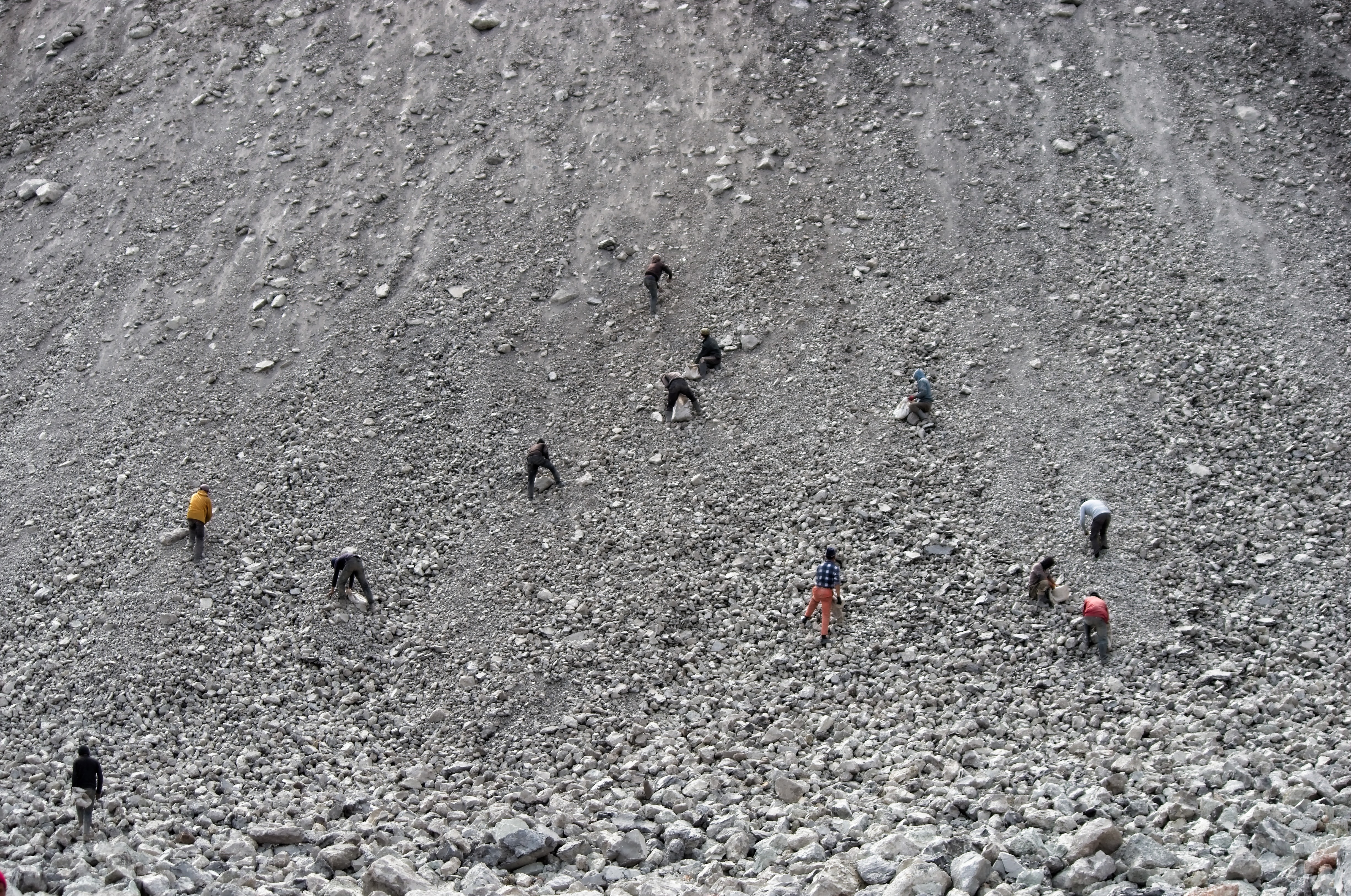 slag heap and summer pasture near Sary Moghul, 2012