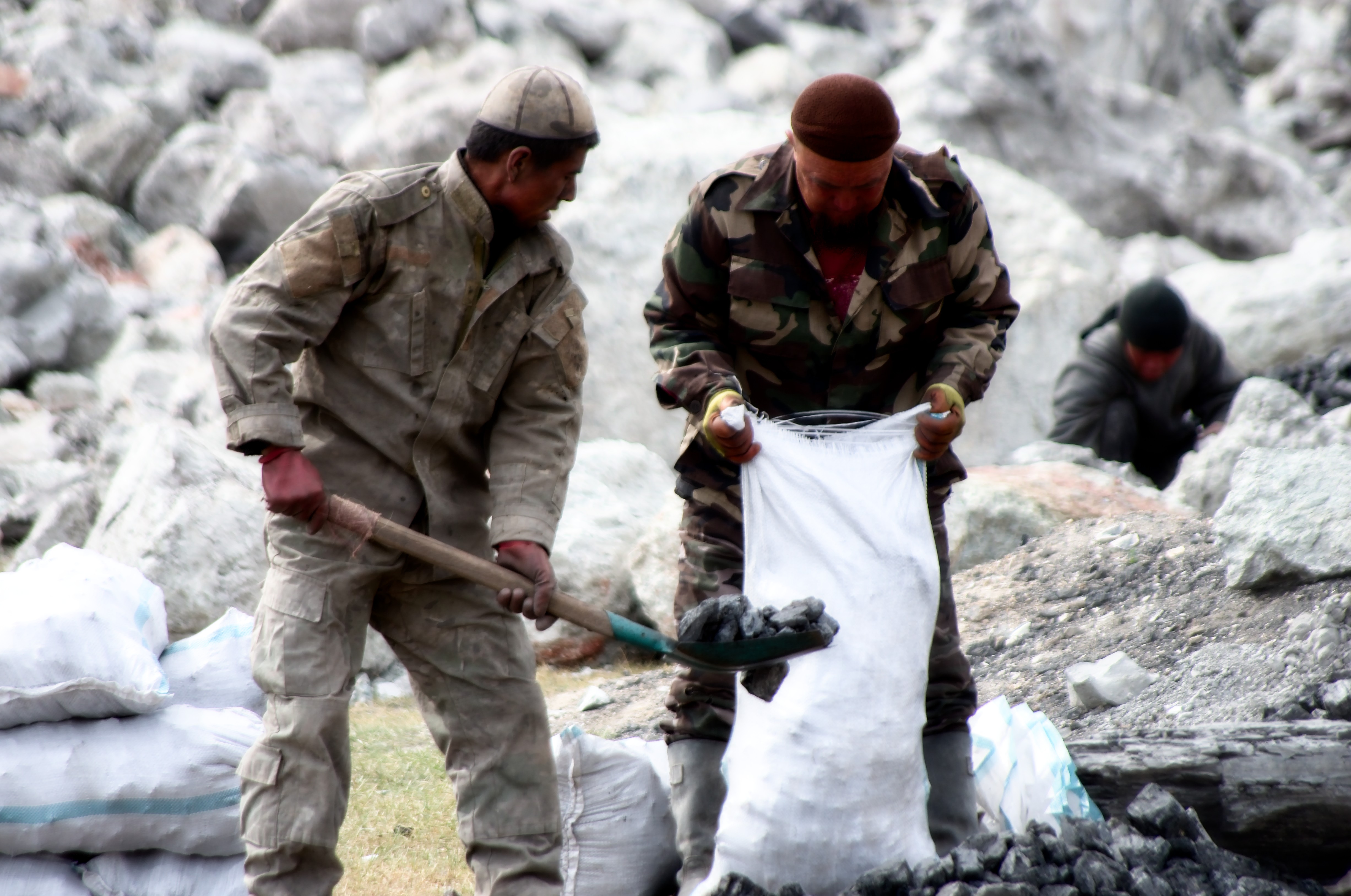 slag heap and summer pasture near Sary Moghul, 2012