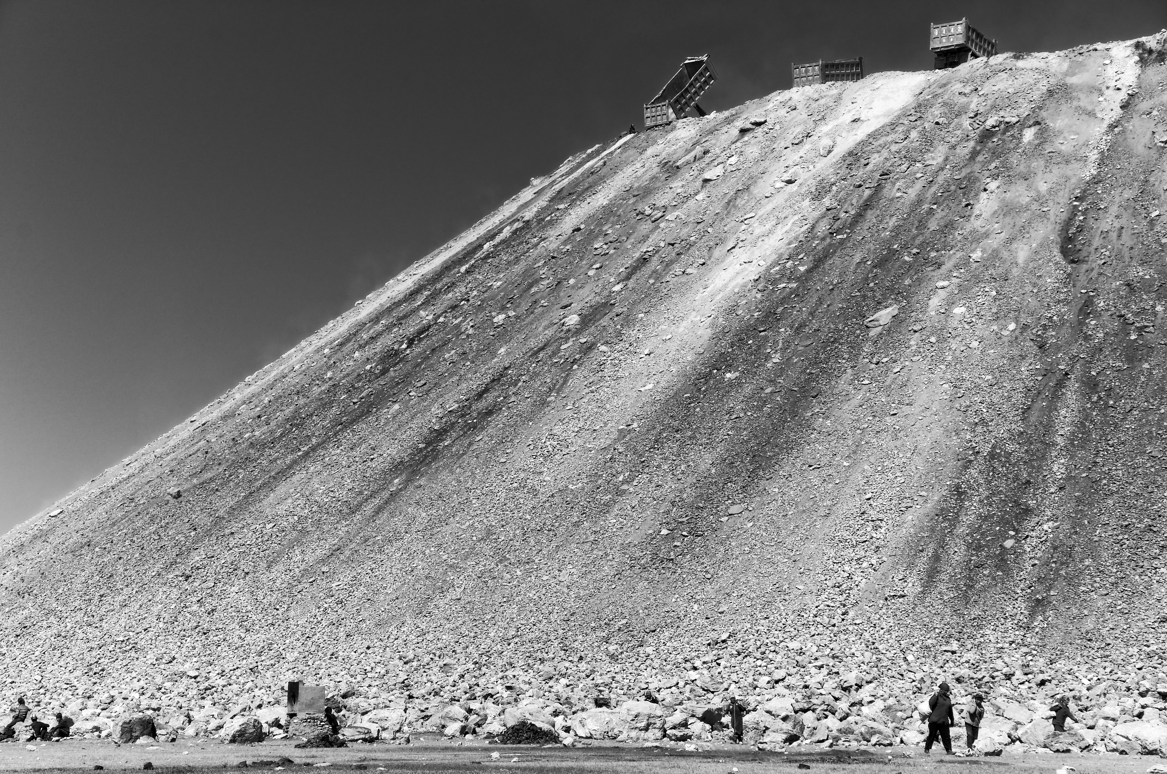slag heap and summer pasture near Sary Moghul, 2012