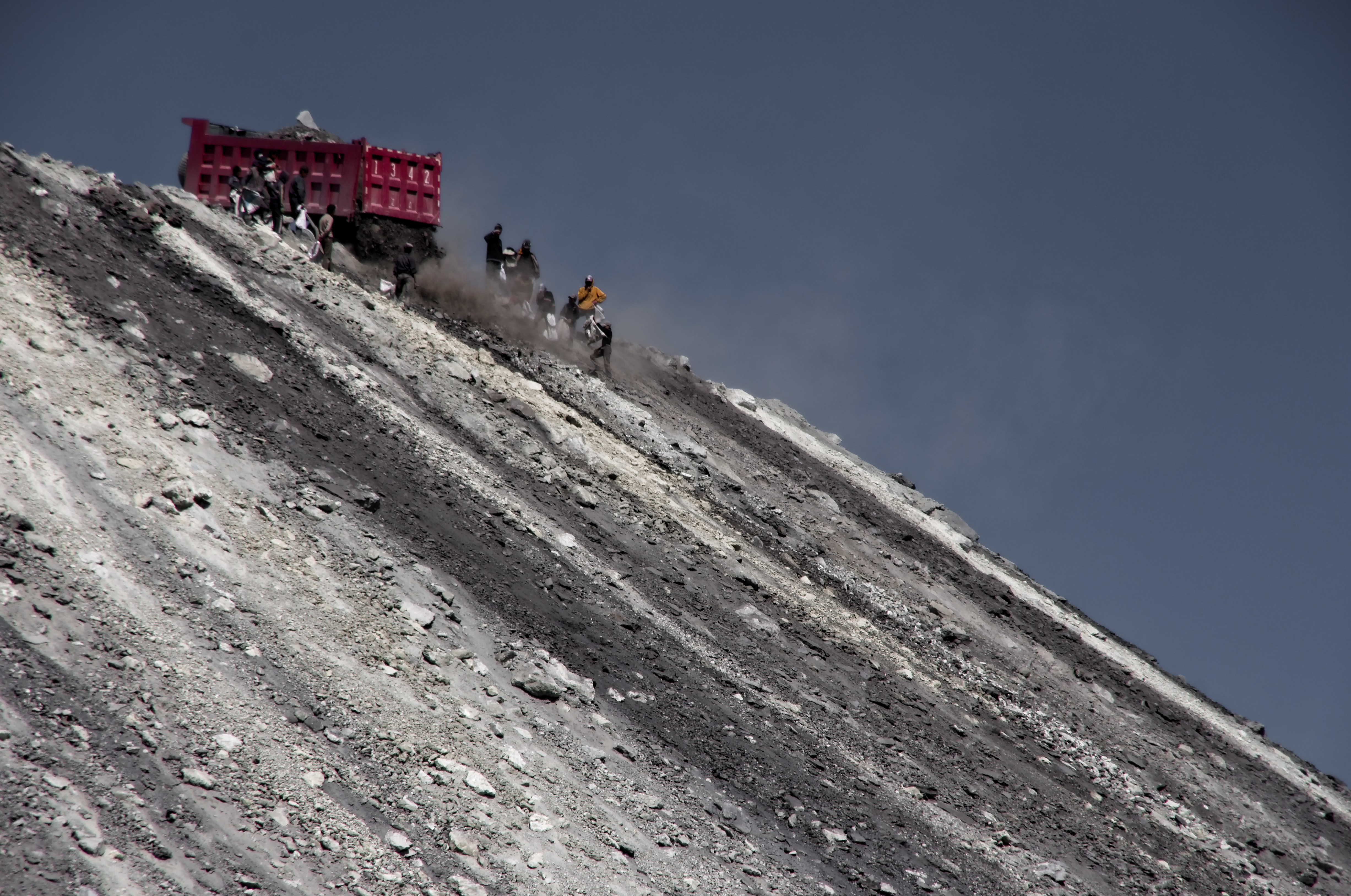 slag heap and summer pasture near Sary Moghul, 2012