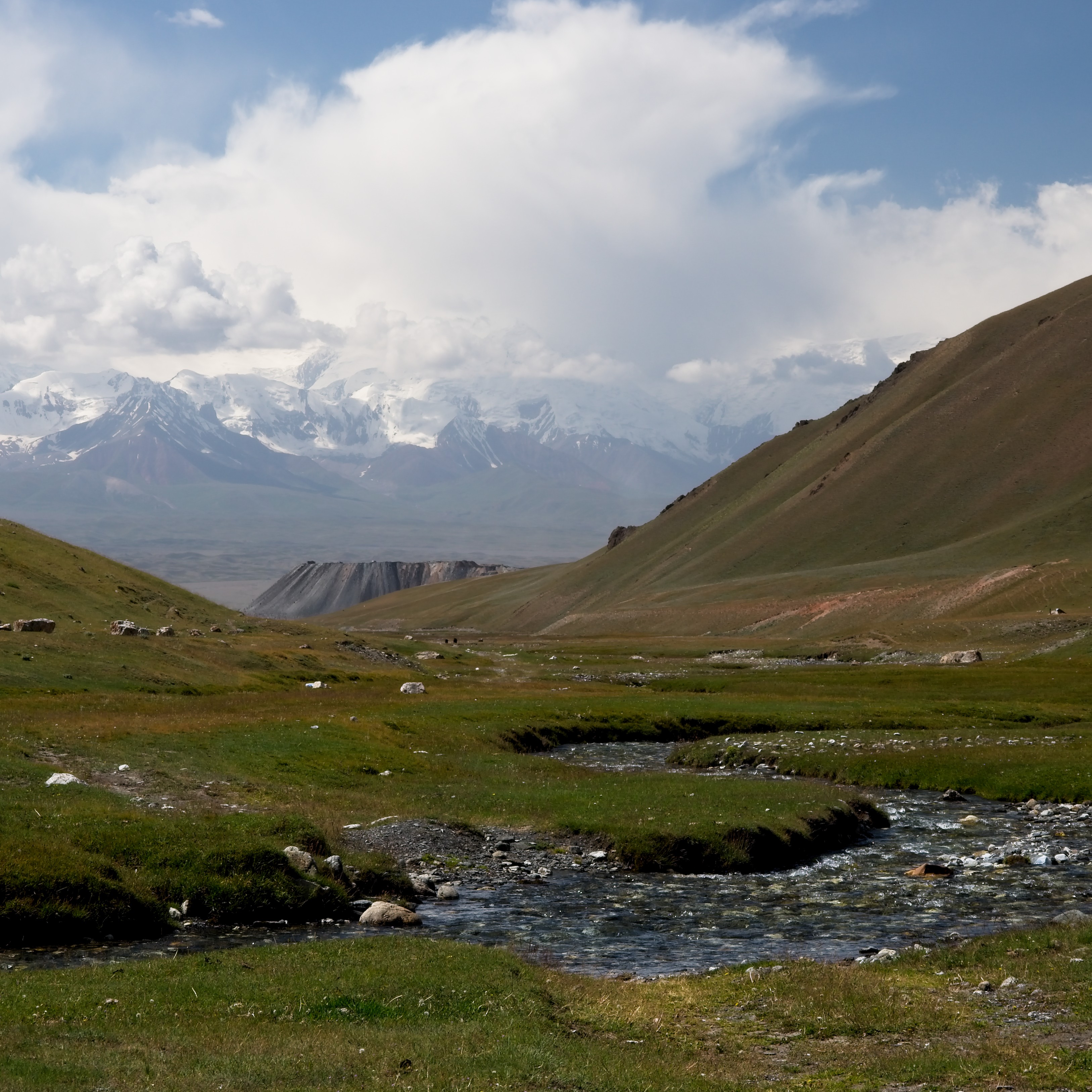 slag heap and summer pasture near Sary Moghul, 2012