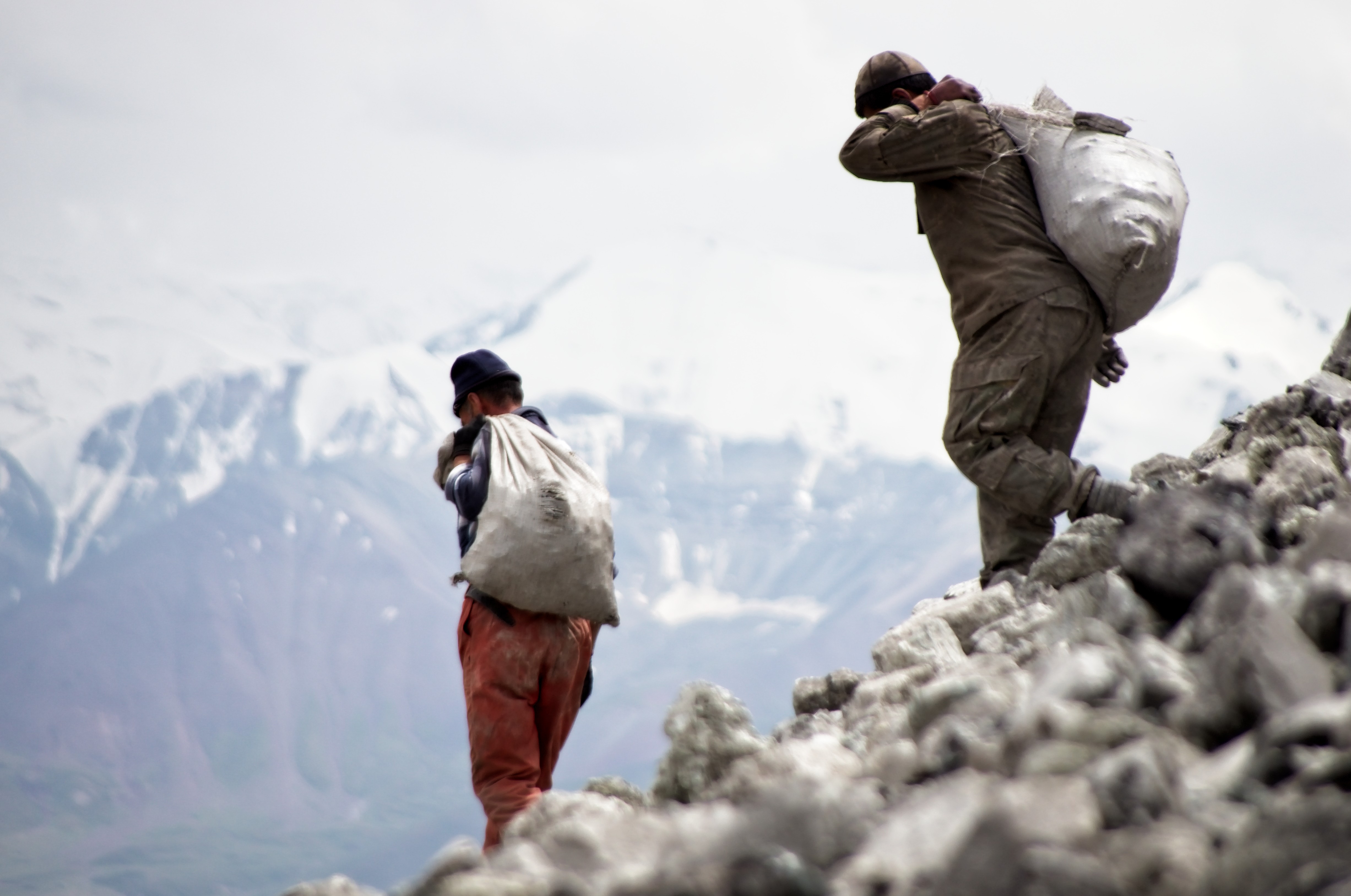 slag heap and summer pasture near Sary Moghul, 2012