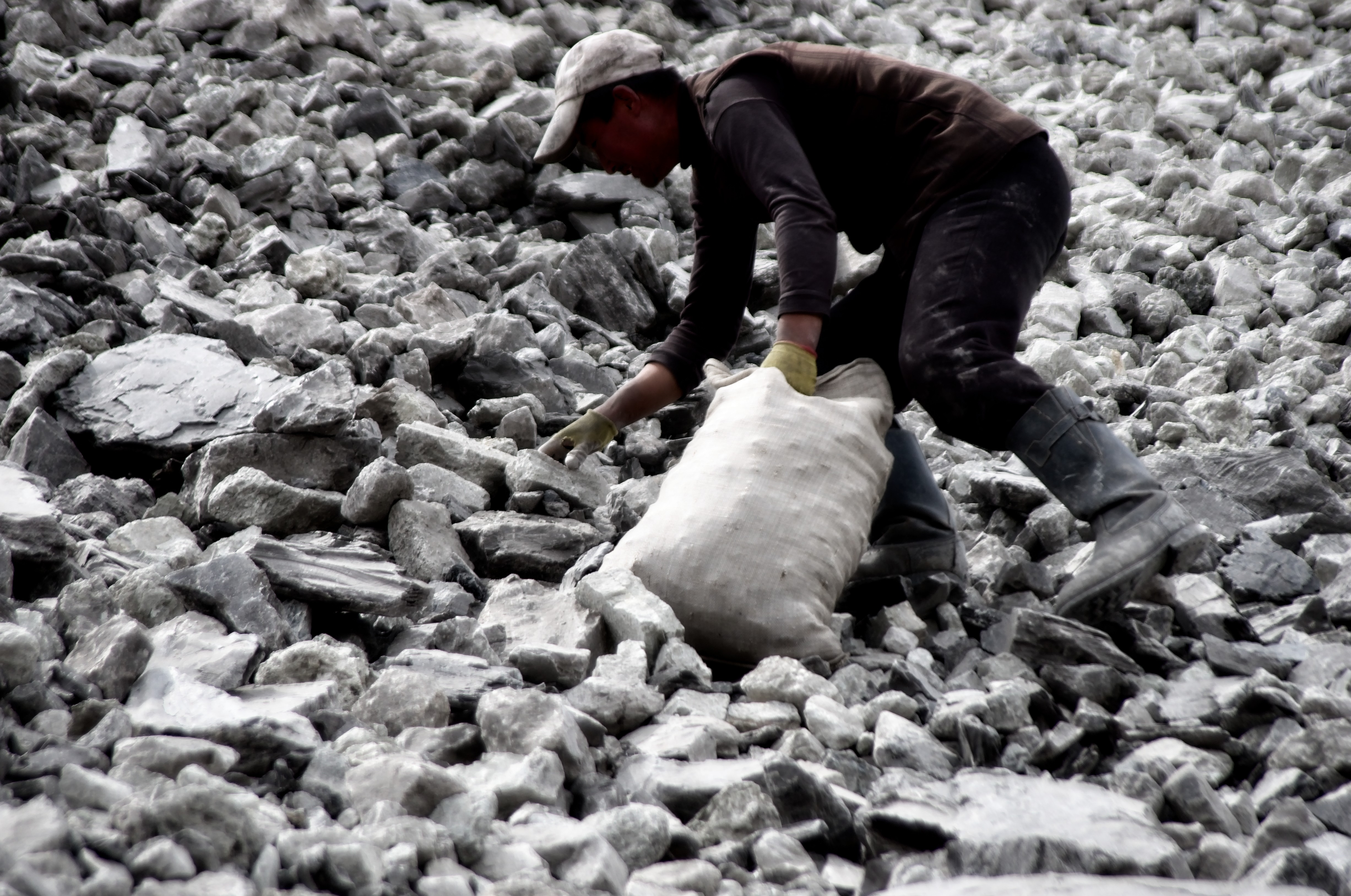 slag heap and summer pasture near Sary Moghul, 2012